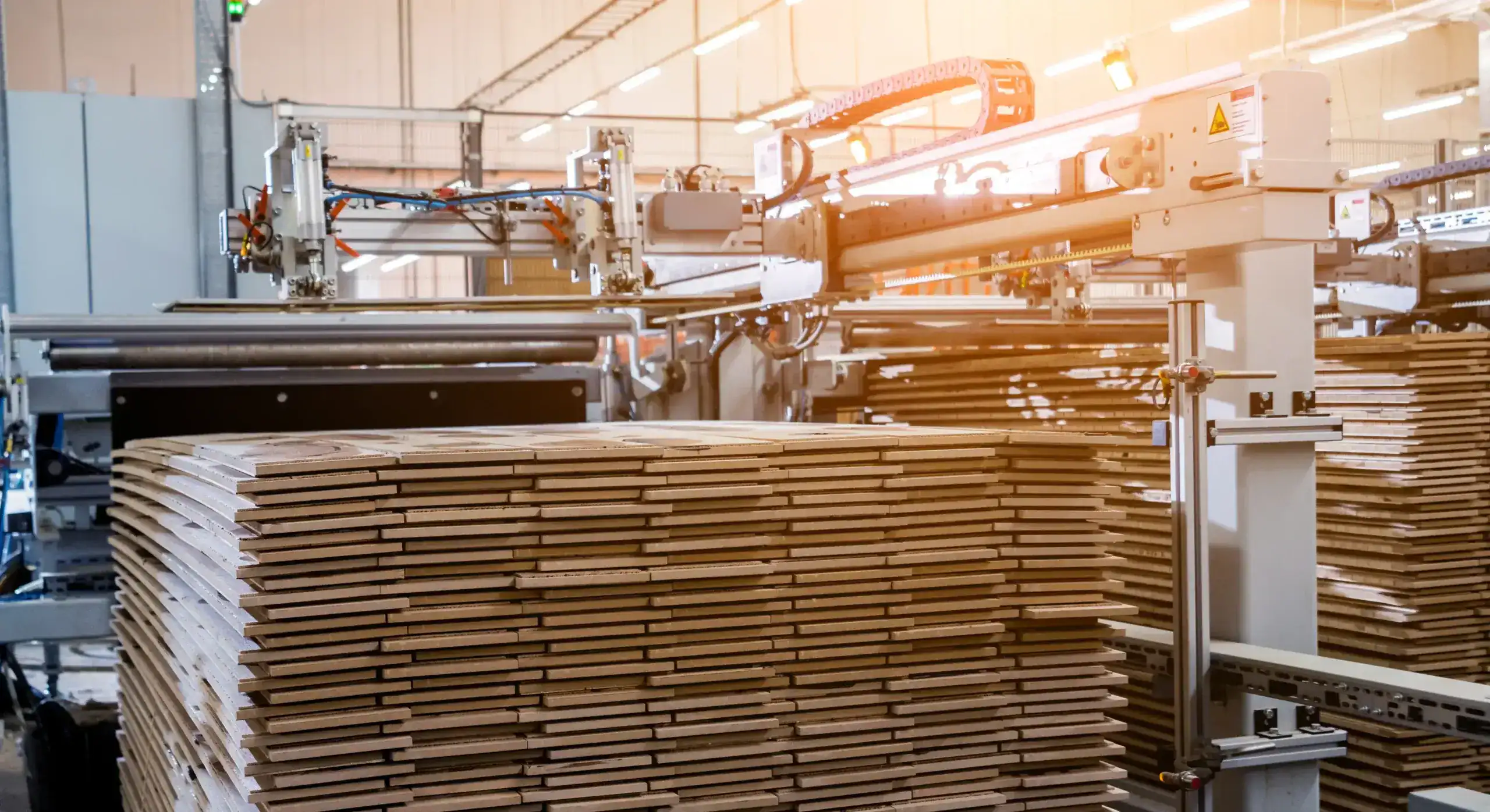 Production line marking on wood panels