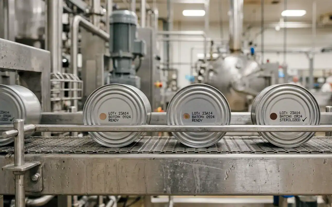 Thermochromic ink marking on can lids